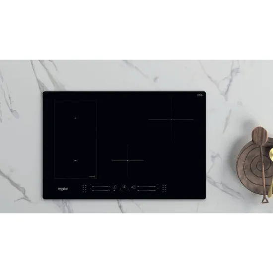 Whirlpool WL S3777 NE beépíthető indukciós kerámialap, 77x51x5.4 cm, fekete szín 