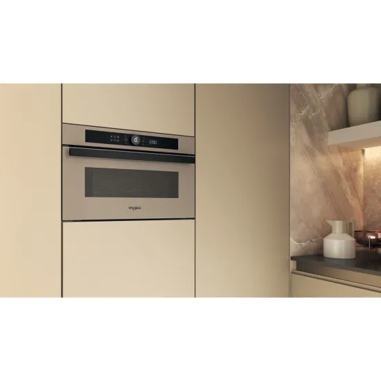 Whirlpool WMD44ME beépíthető mikrohullámú sütő, 1000W, 31L, 59.5x46.8x38.5 cm, urban beige szín 
