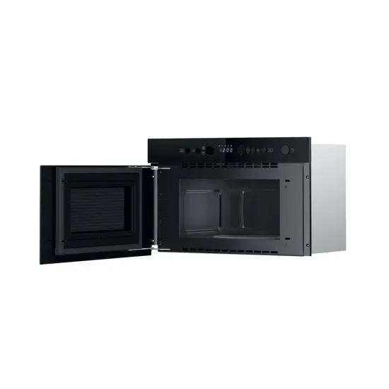 Whirlpool WMN14BB beépíthető mikrohullámú sütő, 22L, 700W, 59.5x32x38.2 cm, fekete szín 