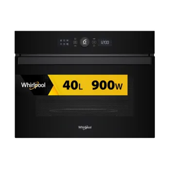 Whirlpool WMW47HMB beépíthető mikrohullámú sütő, 40L, 900W, 59.5x56x45.5 cm, fekete szín 