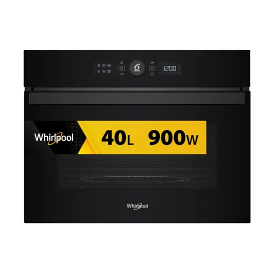 Whirlpool WMW47HMB beépíthető mikrohullámú sütő, 40L, 900W, 59.5x56x45.5 cm, fekete szín 