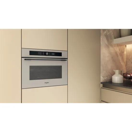 Whirlpool WMW57DHME beépíthető mikrohullámú sütő ,40L, 900W, 59.5x56x45.5 cm, urban beige szín 