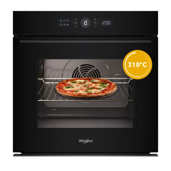 Whirlpool WOI5S8HM2SBA beépíthető sütő, 73L, 6. Érzék technológia előre beállított receptek, 59.5x56.4x59.7 cm, fekete szín 