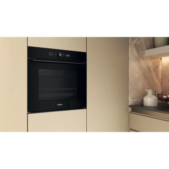 Whirlpool WOI5S8HM2SBA beépíthető sütő, 73L, 6. Érzék technológia előre beállított receptek, 59.5x56.4x59.7 cm, fekete szín 