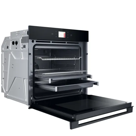 Whirlpool WOI98HT2SBA beépíthető sütő, 73L, 6. Érzék technológia előre beállított receptek, 59.5x56.4x59.7 cm, fekete szín 