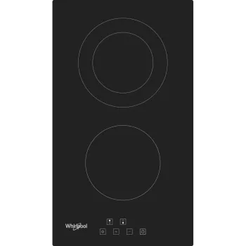 Whirlpool WRD 6030 B beépíthető dominó 2 főzőzónás kerámialap, 30x52x4.7 cm, fekete szín