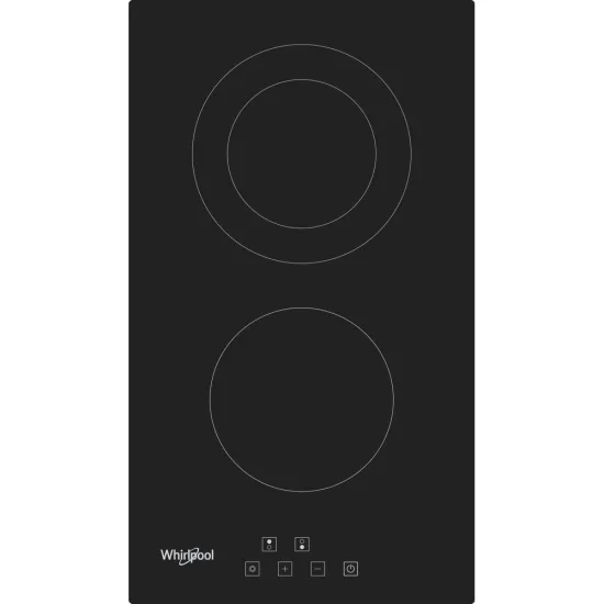 Whirlpool WRD 6030 B beépíthető dominó 2 főzőzónás kerámialap, 30x52x4.7 cm, fekete szín