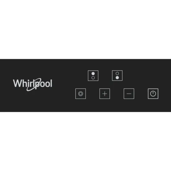 Whirlpool WRD 6030 B beépíthető dominó 2 főzőzónás kerámialap, 30x52x4.7 cm, fekete szín