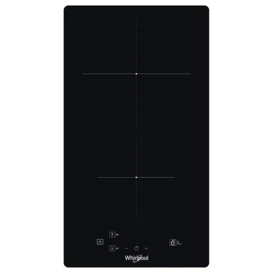 Whirlpool WS Q0530 NE beépíthető indukciós dominó 2 főzőzónás kerámialap, 28.4x51x5.4 cm, fekete szín 