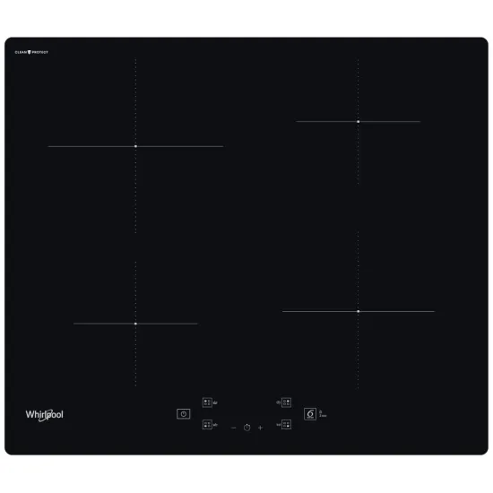 Whirlpool WS Q3560 CPNE beépíthető indukciós kerámialap, 59x51x5.4 cm, fekete szín