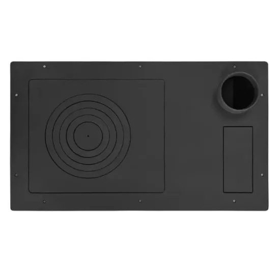 Warnex Hunor 701 Omega fekete-fehér sparhelt jobbos,9kW,öntöttvas tűztér és fedlap