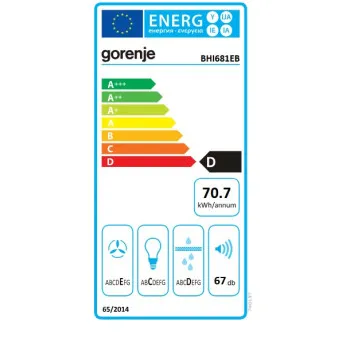 Gorenje BHI681EB kürtőbe építhető konyhai elszívó,fekete,53.4x30x20.8 cm