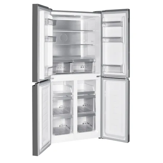 Tesla RM4700FHBE Total No Frost side by side hűtőszekrény, Dupla Inverter Kompresszor, 273/175L, 79.5x73.5x180 cm, fekete üveg 