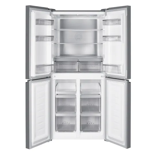 Tesla RM4700FHBE Total No Frost side by side hűtőszekrény, Dupla Inverter Kompresszor, 273/175L, 79.5x73.5x180 cm, fekete üveg 