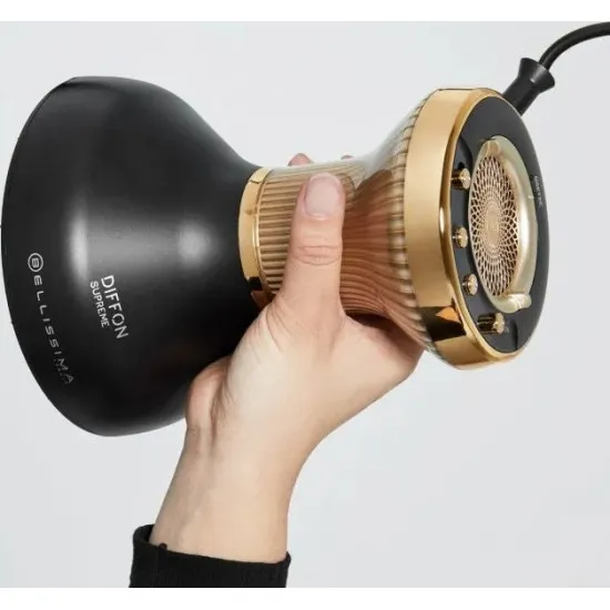 Imetec Bellissima Diffon 11824 Supreme, forró levegős diffúzor hajformázó göndör hajhoz, XL diffúzor 12 ujjal, kerámia és argán olajtechnológia, 2 sebesség, 3 hőmérséklet, finom szárítás