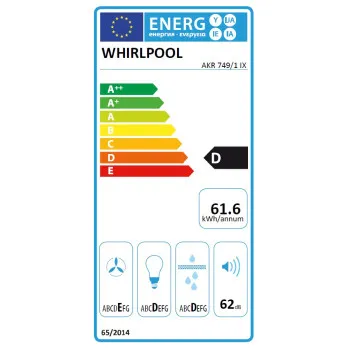 Whirlpool AKR 749/1 IX beépíthető kihúzható konyhai elszívó, 59.9x30x18 cm, inox 