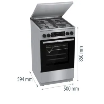 Gorenje GKS5C71XF kombinált tűzhely, 70L, fém dísztető, 50x59.4x85 cm, inox 