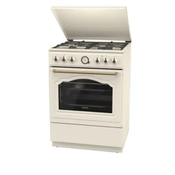 Gorenje GKS6C71CLI kombinált tűzhely, 71L, 60x60x85 cm, bézs szín 