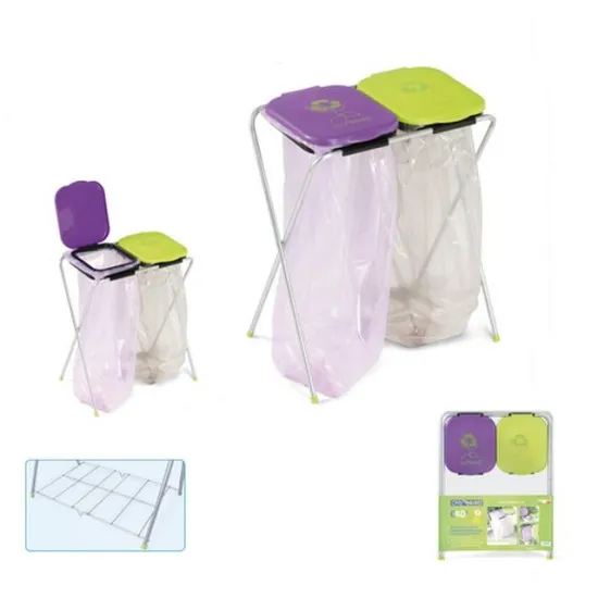 Casabriko 51145 szemetes zsák tartó, szeméttároló 2 tartályos EKO CON GRIGLIA