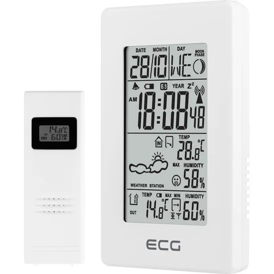 ECG MS 100 White időjárás állomás,fehér