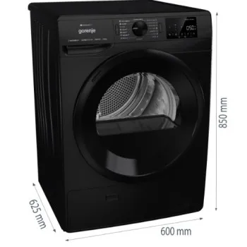 Gorenje DPNE82GNLWIFI/B hőszivattyús szárítógép, 8kg, Wifi, 60x62.5x85cm, fekete szín