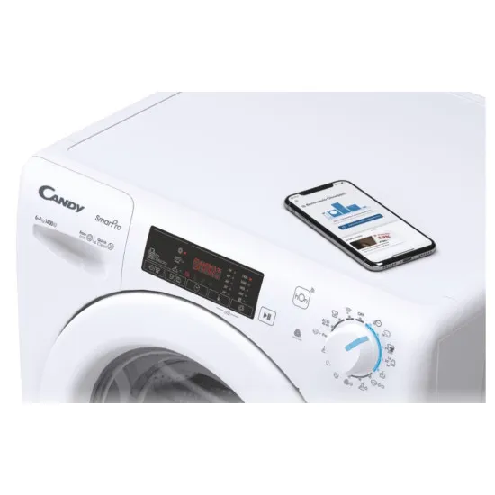 Candy CSHW 4645TW3/1-S mosó-szárítógép, 6/4kg, gőz, 60x45x85cm, Wifi 