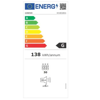 Gorenje WC48G4BG4 borhűtő,30 palackos,47.5x44.8x84.2 cm