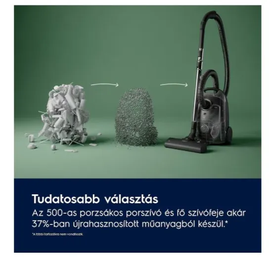 Electrolux EB51A3WB porzsákos porszívó, dió barna, 750W. mini turbó fej