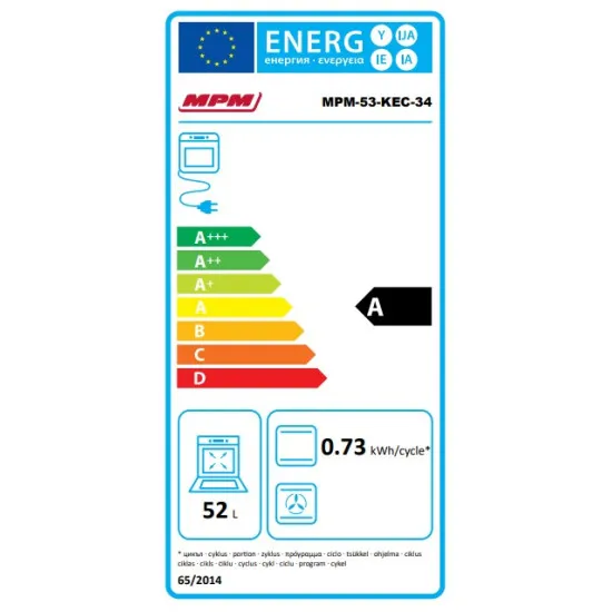 MPM MPM-53-KEC-34 kerámialapos elektromos tűzhely, fekete mélység: 55cm szélesség: 50cm MPM53KEC34