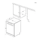 Candy CF 3E7E0W mosogatógép, 13 terítékes, inverter motor, 59.7x59.8x82 cm