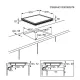 Electrolux EHF6240XXK beépíthető üvegkerámialap, 57.6x51.6x3.8cm 