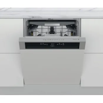 Whirlpool WBO 3T133 PF X kezelőpaneles beépíthető mosogatógép, 14 teríték,inox, automatikus ajtónyitás, 59.8x55.5x82 cm