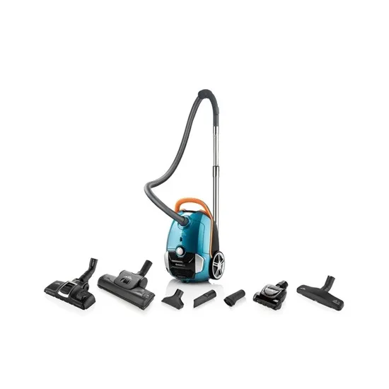 Eta 351990010 porzsákos porszívó, 800W, turbó fej, mini turbó fej, állatszőr kefe, kék