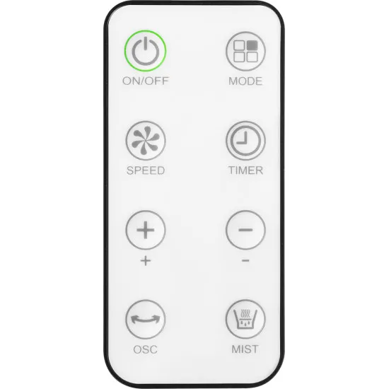 ECG Mr.Fanboy hordozható padlóventillátor párásító funkcióval,fehér/fekete 