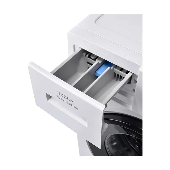 Tesla WF71230T elöltöltős mosógép, 7kg, inverteres motor, 59.5x47x85 cm 