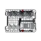 Whirlpool WSBC 3M27 X beépíthető kezelőpaneles keskeny mosogatógép,10 teríték,45x55.5x82cm,inox