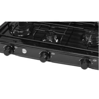 MPM SMILE-KN-03/1KB  tripla gázfőzőlap gázrezsó fekete szín