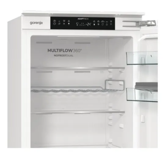 Gorenje NRKI517E62WF No Frost Dual Advance beépíthető alulfagyasztós kombinált hűtőszekrény, inverteres kompresszor,WIFI, 176/76L,54x54.5x177.2 cm 