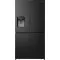 Hisense RQ760N4SBFE Total No Frost side by side hűtőszekrény francia ajtós kialakítással, 352/232L, WIFI, inverteres kompresszor, 91.4x72.5x178.5 cm, fekete 