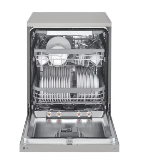 LG DF365FPS mosogatógép, 14 teríték, inverter motor, 3 kosár, automatikus ajtónyitás, WIFI, 60x60x85 cm, hamvas ezüst szín 