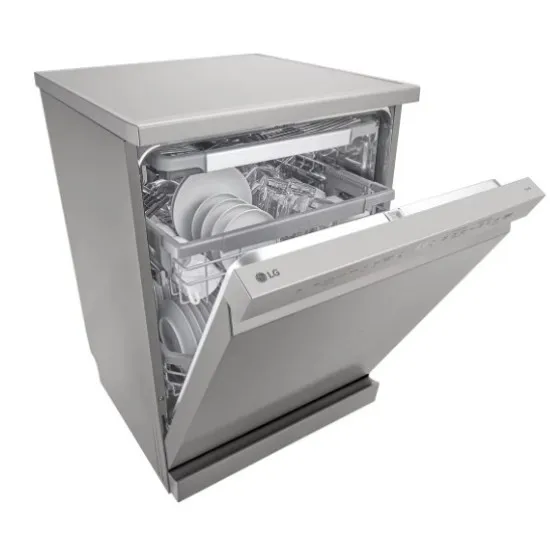 LG DF365FPS mosogatógép, 14 teríték, inverter motor, 3 kosár, automatikus ajtónyitás, WIFI, 60x60x85 cm, hamvas ezüst szín 