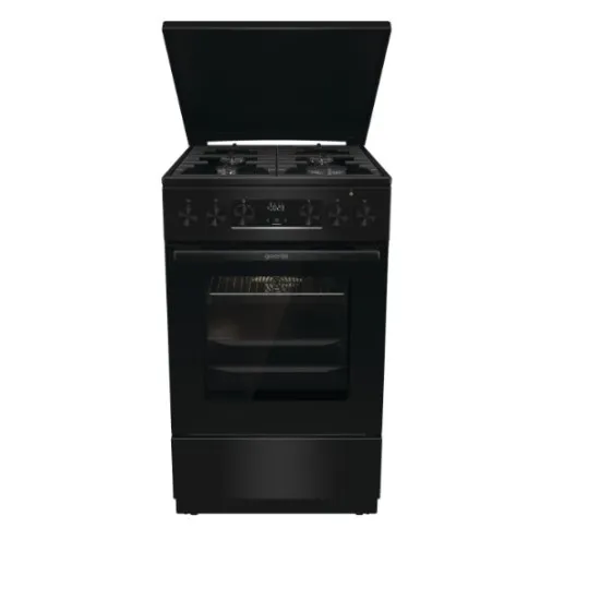 Gorenje MEKS5141BM fekete kombinált tűzhely gőzfunkcióval, 70L, 50x59.4x85 cm 