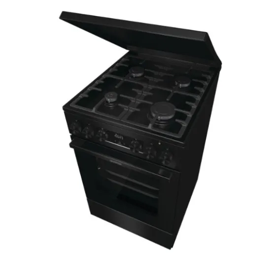 Gorenje MEKS5141BM fekete kombinált tűzhely gőzfunkcióval, 70L, 50x59.4x85 cm 