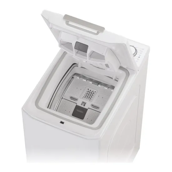 Candy TCAS284TM4-S felültöltős mosógép, 8kg, inverter motor, gőz, WIFI, 41x60x86 cm