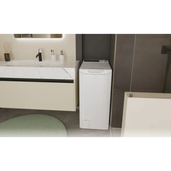 Candy TCAS284TM4-S felültöltős mosógép, 8kg, inverter motor, gőz, WIFI, 41x60x86 cm