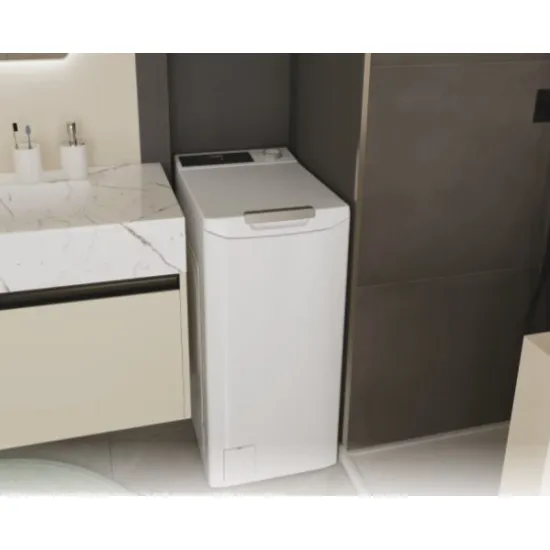 Candy TCAS284TM4-S felültöltős mosógép, 8kg, inverter motor, gőz, WIFI, 41x60x86 cm