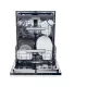 Haier XI 6C4S3FSB teljesen beépíthető mosogatógép, 16 teríték, inverter motor, 3 kosár, automatikus ajtónyitás, WIFI, 59.7x55.5x81.8 cm 