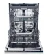 Haier XI 6C4S3FSB teljesen beépíthető mosogatógép, 16 teríték, inverter motor, 3 kosár, automatikus ajtónyitás, WIFI, 59.7x55.5x81.8 cm 