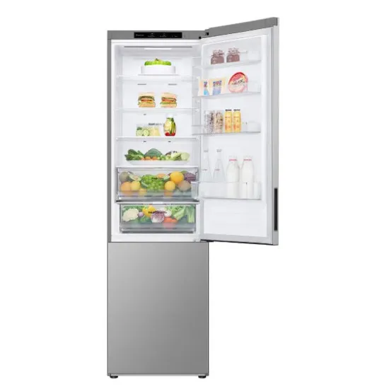 LG GBV22NCCPY alulfagyasztós kombinált hűtőszekrény, 277/110L, Smart Inverter Kompresszor, 59.5x67.5x203 cm, hamvas matt ezüst szín 
