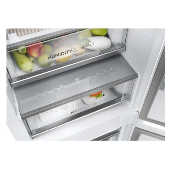 Haier HBW7518C No Frost beépíthető alulfagyasztós kombinált hűtőszekrény, 182/86L, WIFI, 54x55x177.2 cm 